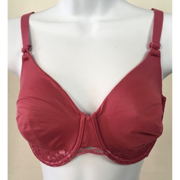 Vanity Fair Bra Size 38D Full Coverage Rose With Lace Back Close Underwire - Picture 1 of 10